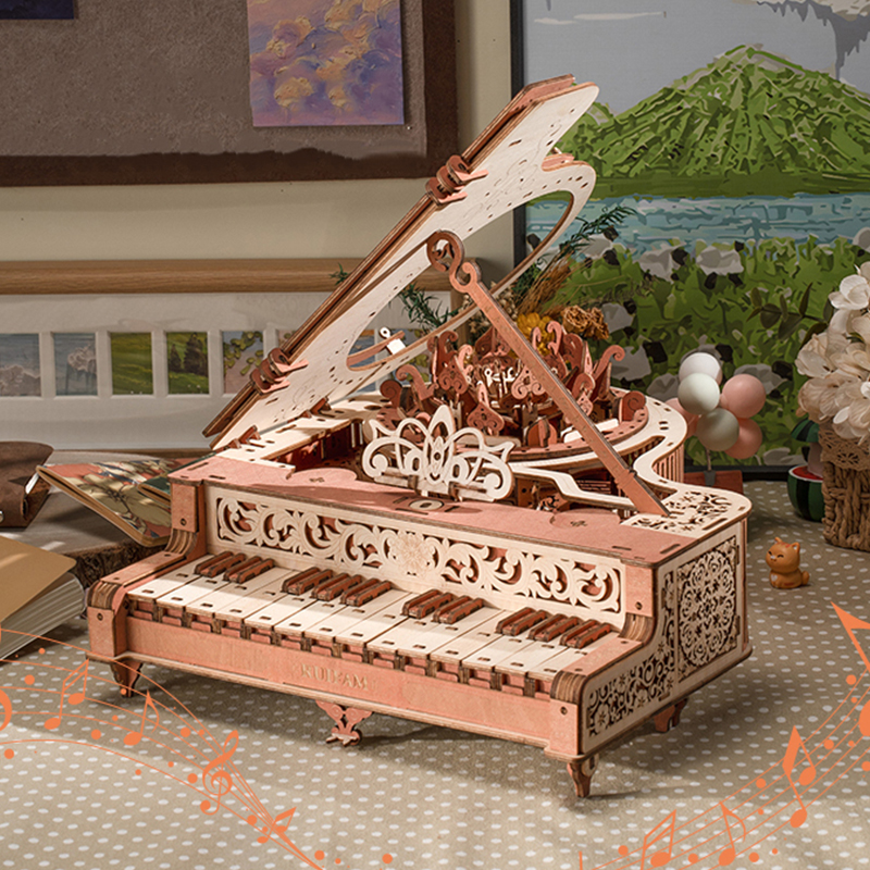 Model Kit Led - NEW DIY 3D Wooden Puzzle Mini