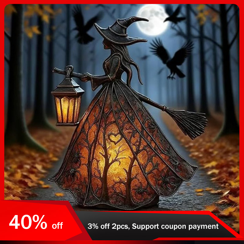 Model Kit Led - 16cm/6.3in Halloween Witch Desk Lamp Creativity