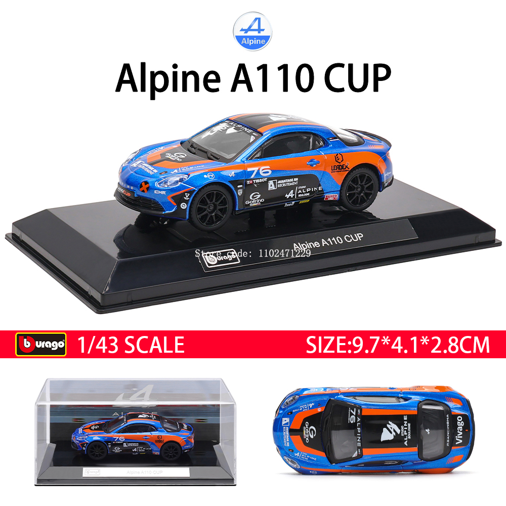 Model Kit Formula 1 - Bburago 1:43 Audi S1 Alpine A110
