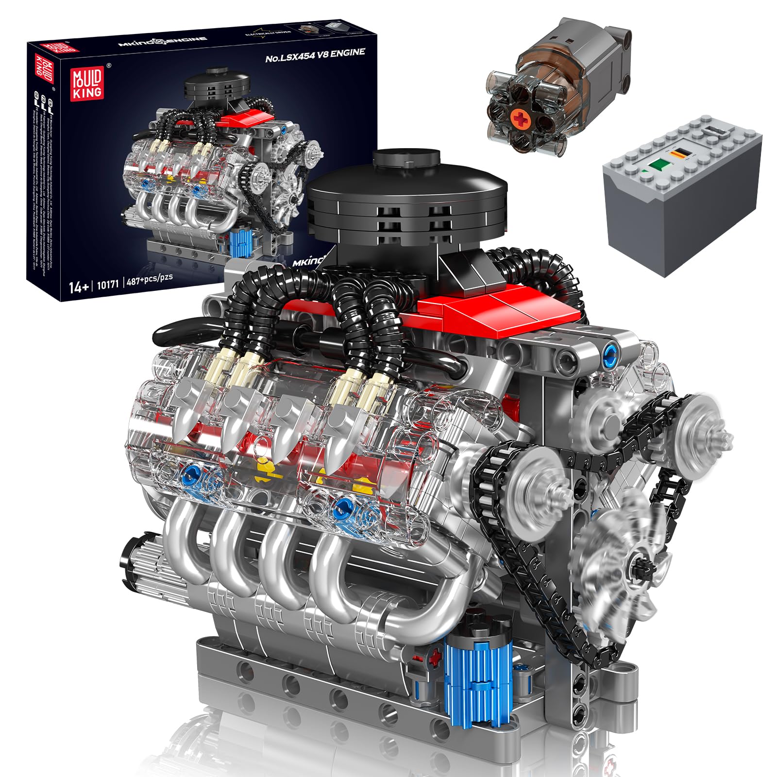 Model Kit Engine V8 - V8 Engine Building Blocks Sets, Engine