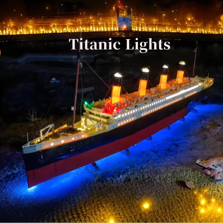 Model Kit Titanic - Creative LED Light Set Compatible 10294