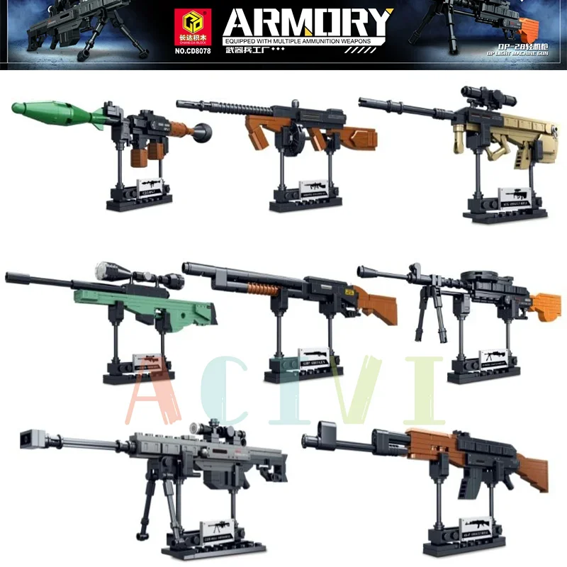 Model Kit Revolver - Technical Building Blocks toys Gun AK47