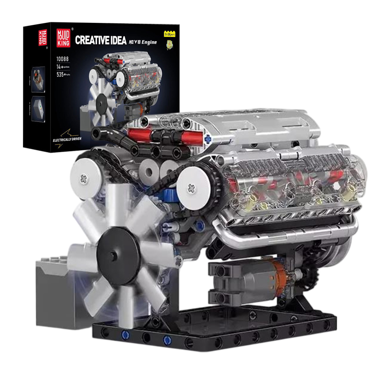Model Kit Engine V8 - MOULD KING 10088 V8 Engine Building