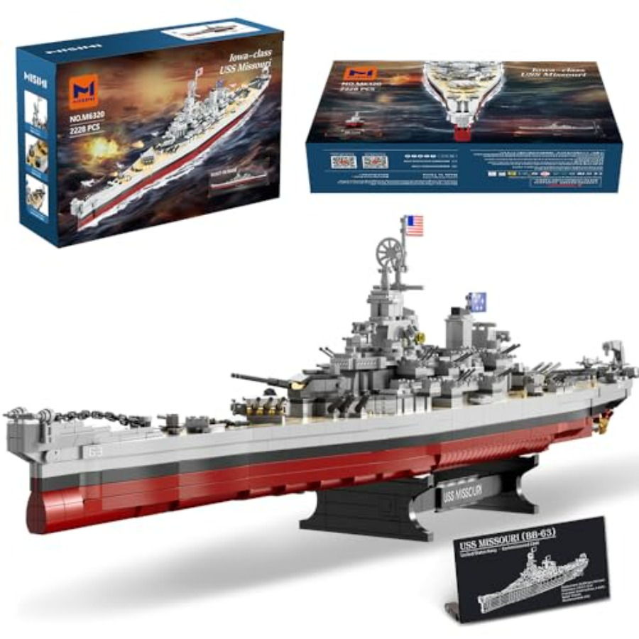 Model Kit Uss Iowa - M6320 Military Series WWII Battleship Building