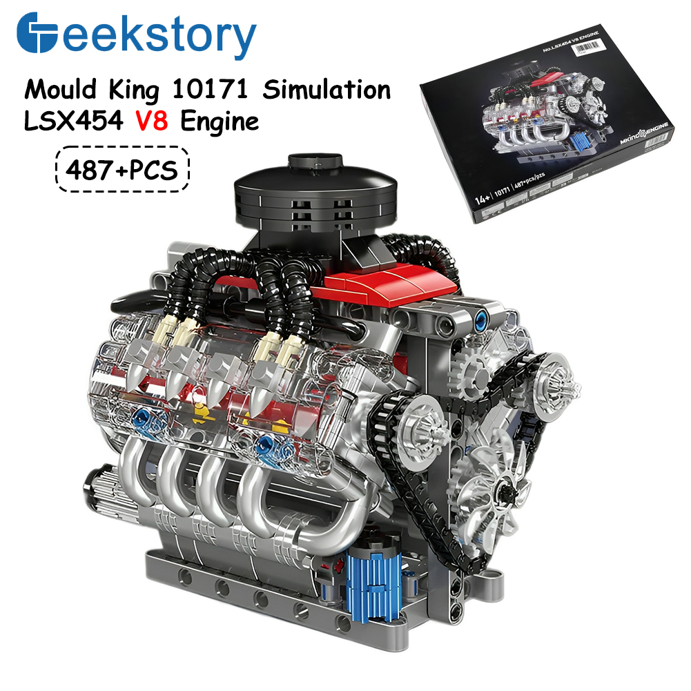 Model Kit Engine V8 - Mould King 10171 LSX454 V8 Engine