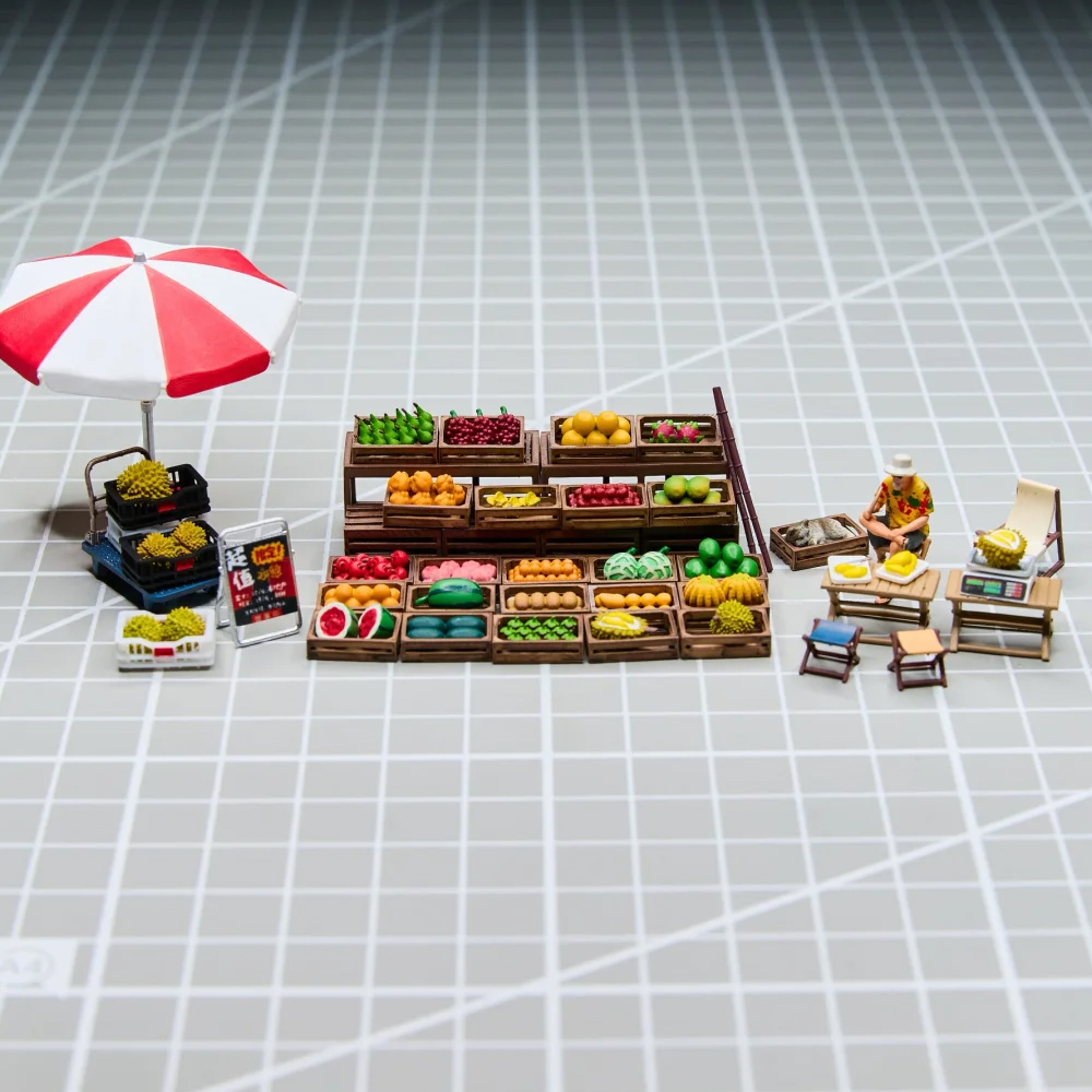 Kicarmod 1/64 Fruit Stand Mode - Model Kit Diorama recension och pris