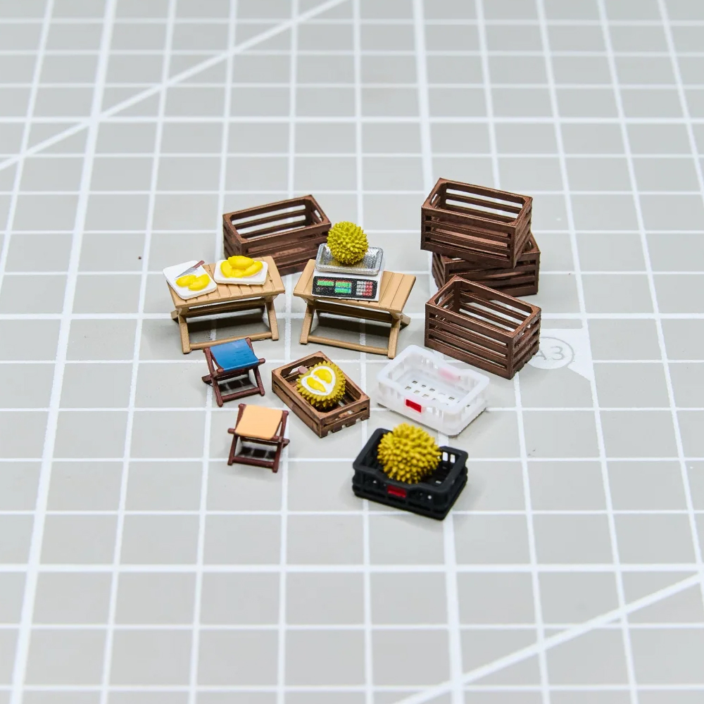 Kicarmod 1/64 Fruit Stand Mode - Model Kit Diorama recension och pris