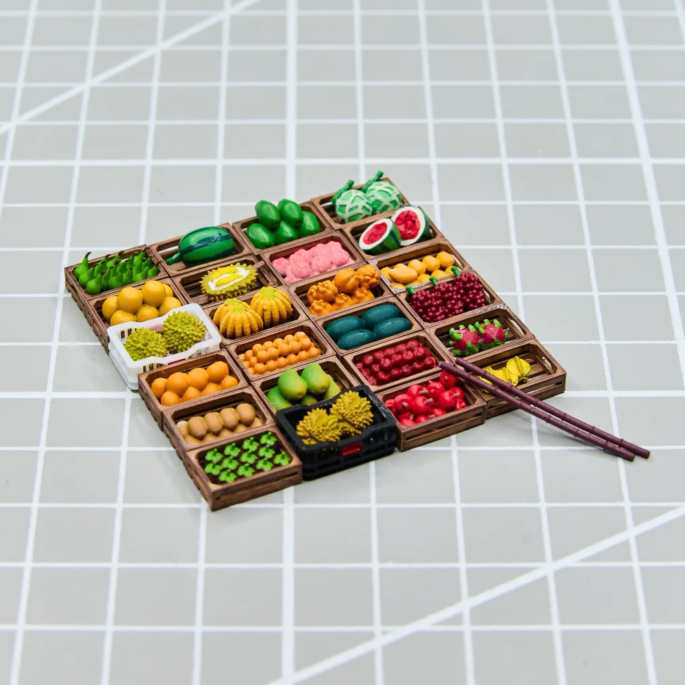 Kicarmod 1/64 Fruit Stand Mode - Model Kit Diorama recension och pris