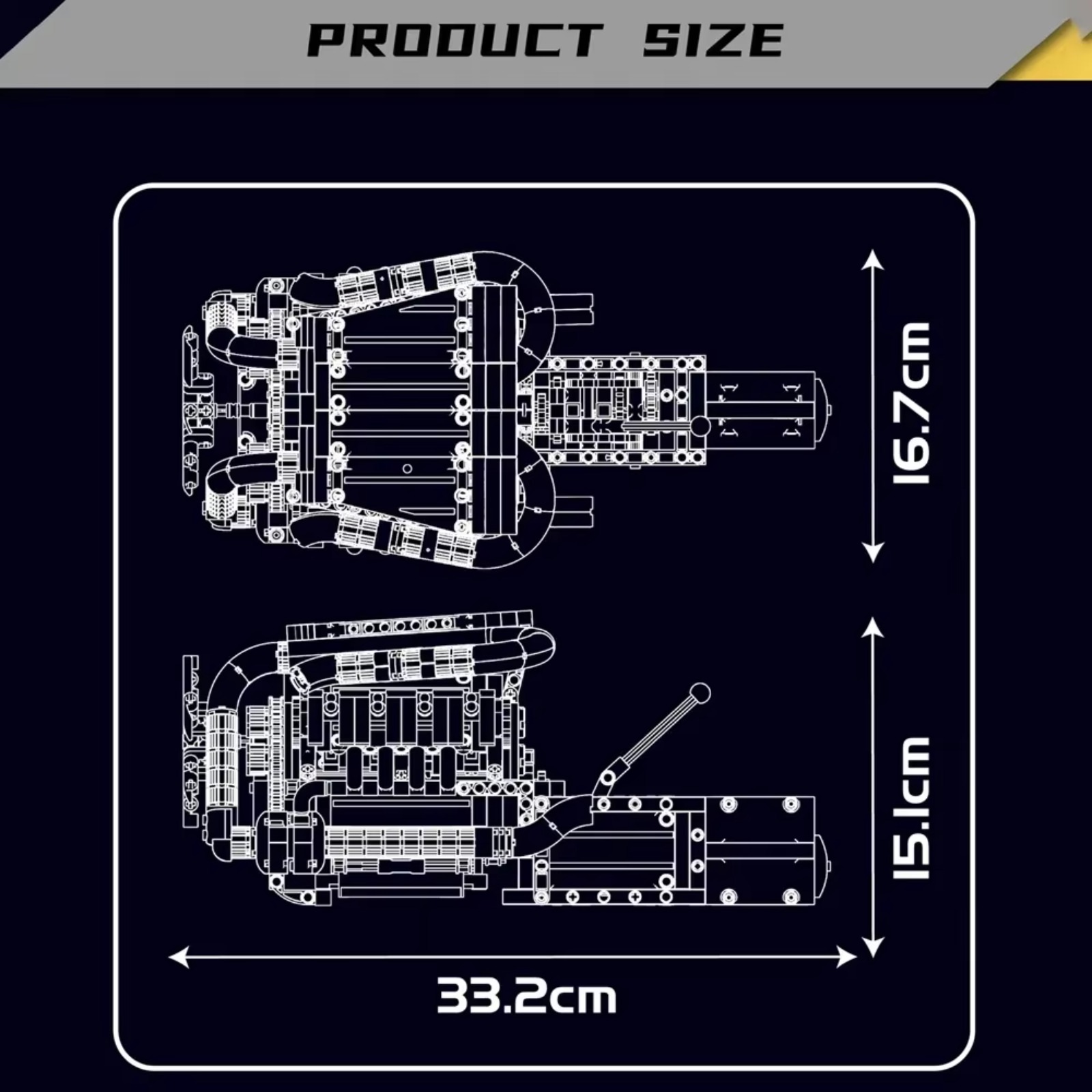 Mould King 10203 MB Merc V8 En - Model Kit Engine V8 recension och pris