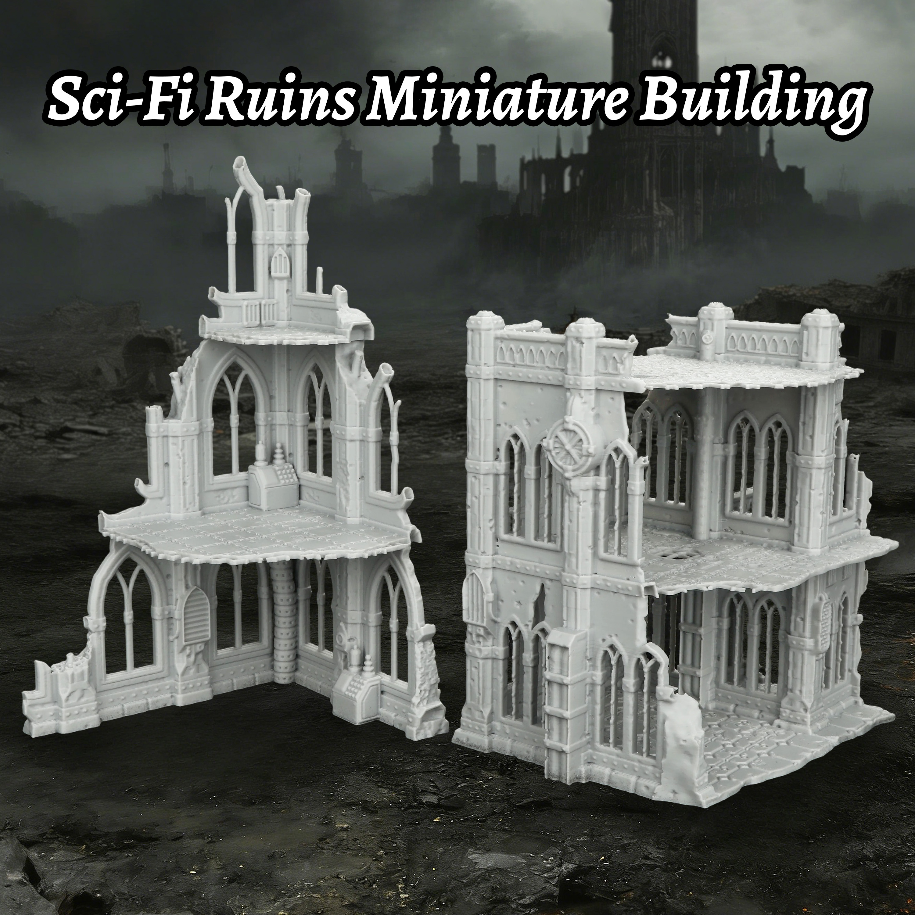 Sci-Fi Ruins Building Miniatur - Model Kit Diorama recension och pris