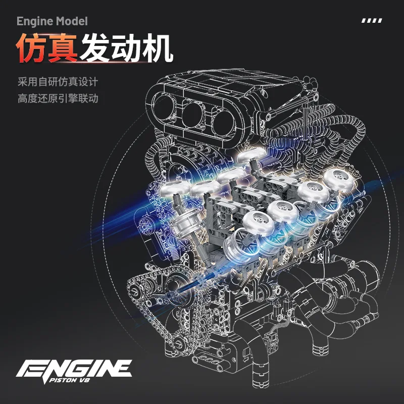 V8 Engine Model Building Kit,  - Model Kit Engine V8 recension och pris