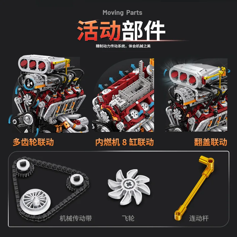 V8 Engine Model Building Kit,  - Model Kit Engine V8 recension och pris