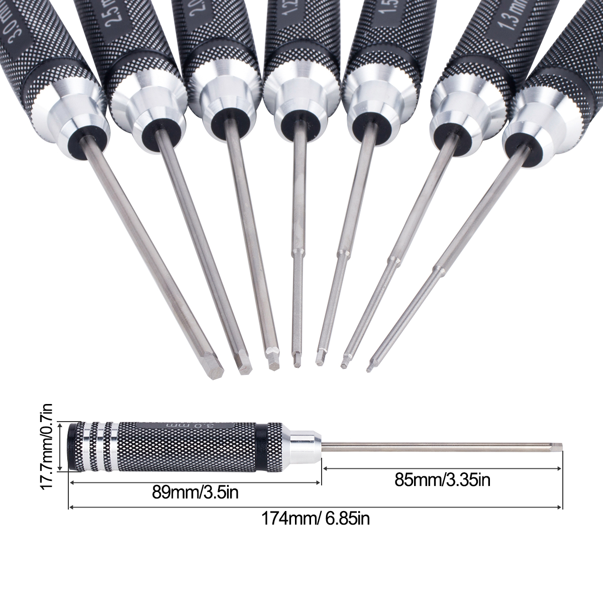 7 IN 1 Steel Hex Screwdriver S - Model Kit Aircraft recension och pris