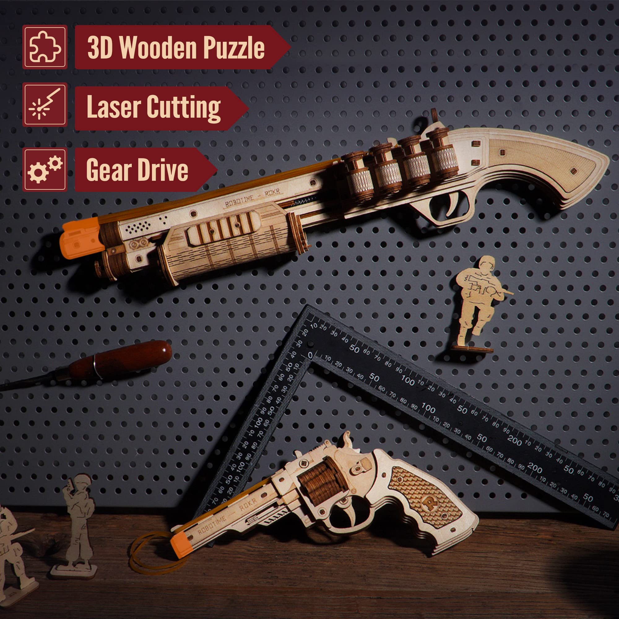 Robotime Rokr DIY Revolver,Sca - Model Kit Revolver recension och pris