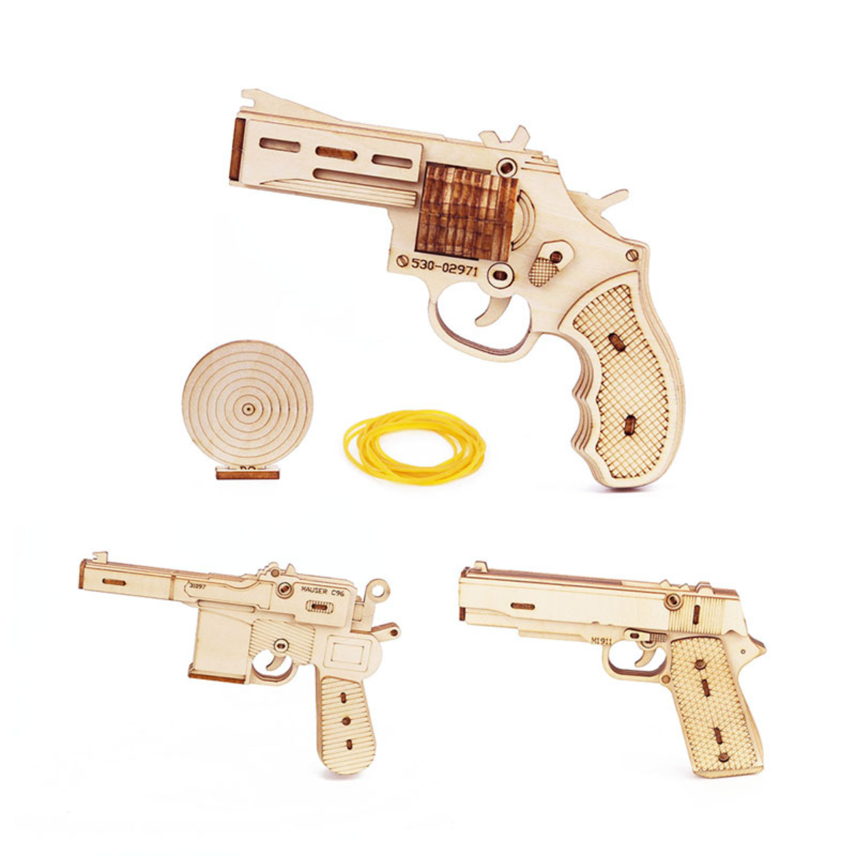Wooden Pistol Model Kit DIY Bu - Model Kit Revolver recension och pris