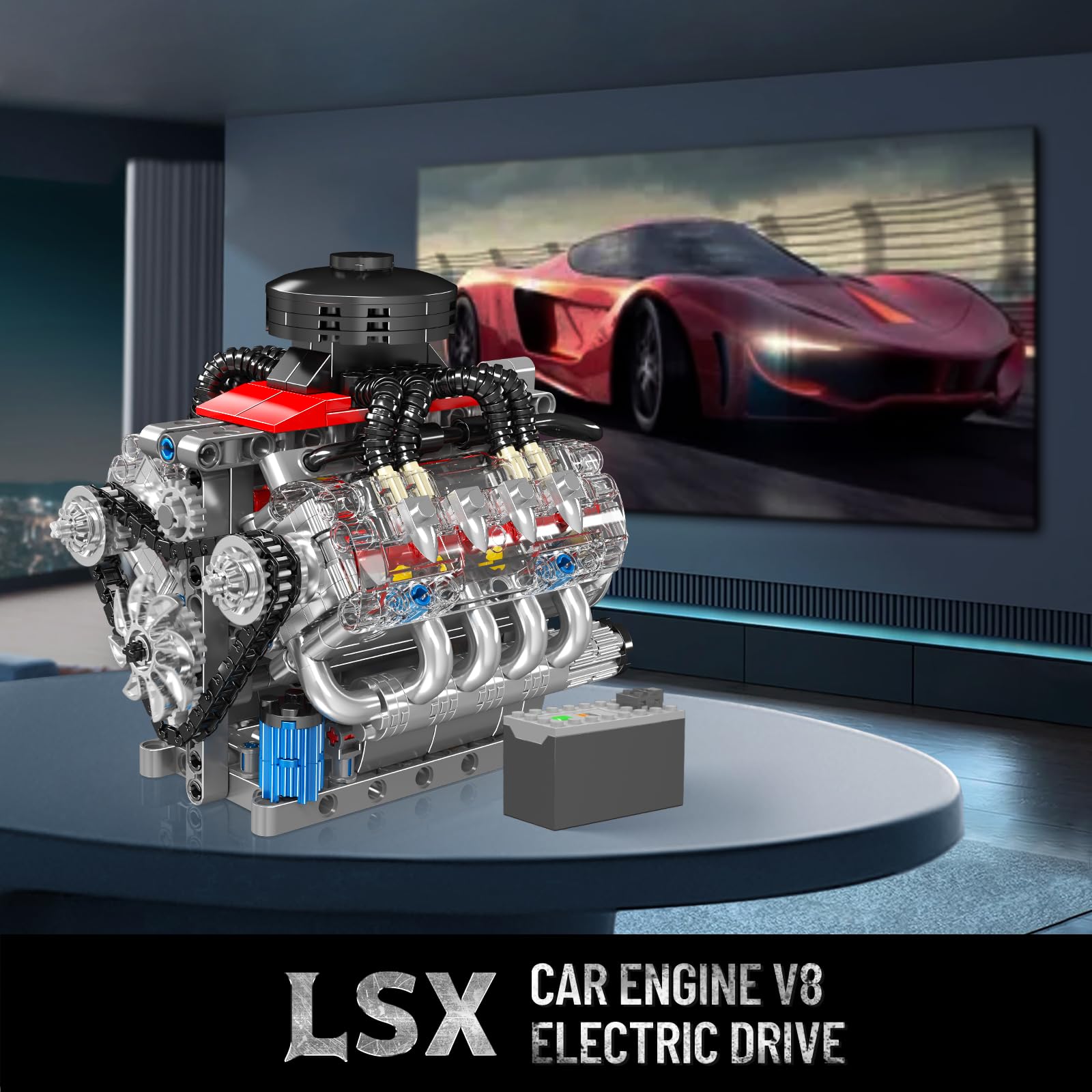 V8 Engine Building Blocks Sets - Model Kit Engine V8 recension och pris