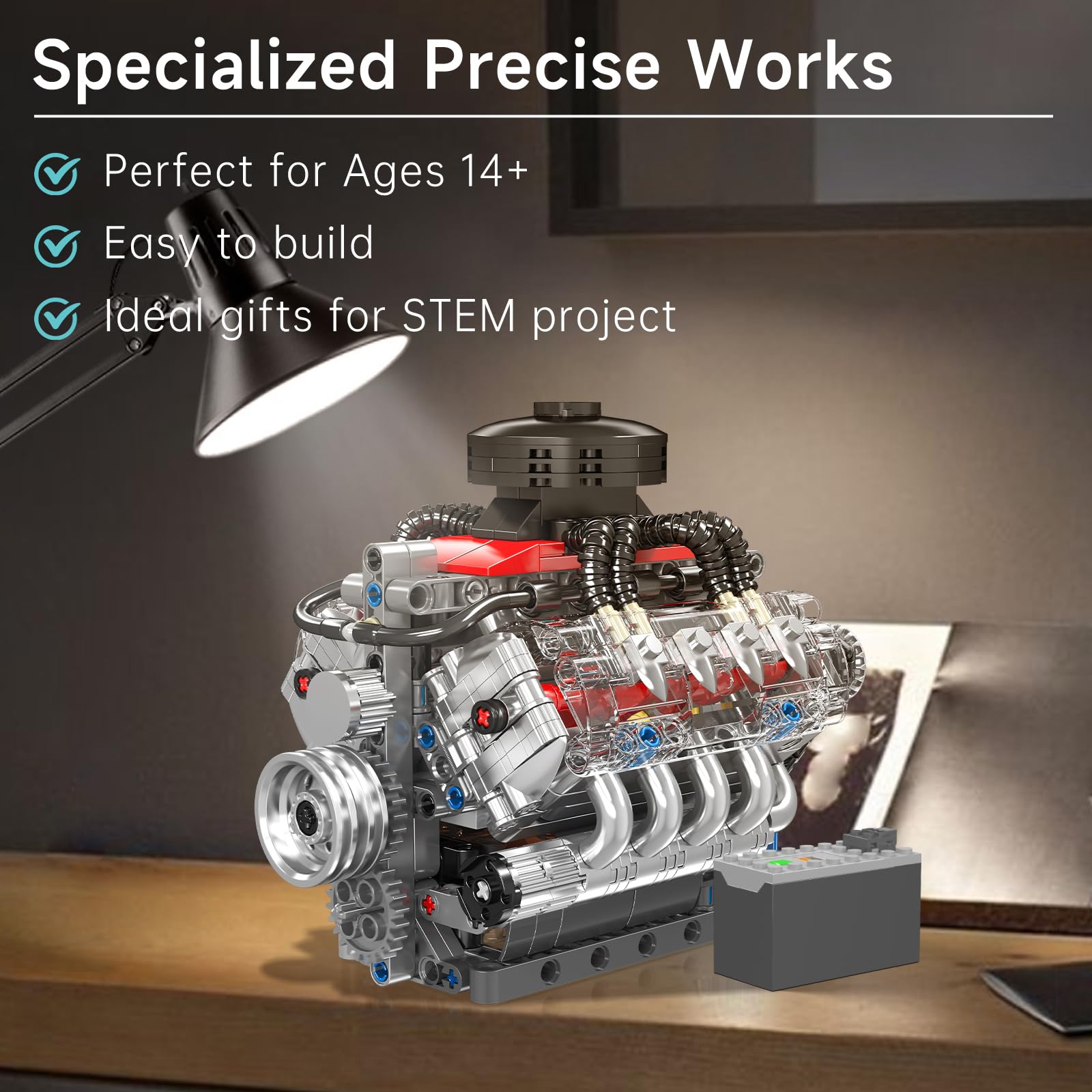 V8 Engine Building Blocks Sets - Model Kit Engine V8 recension och pris