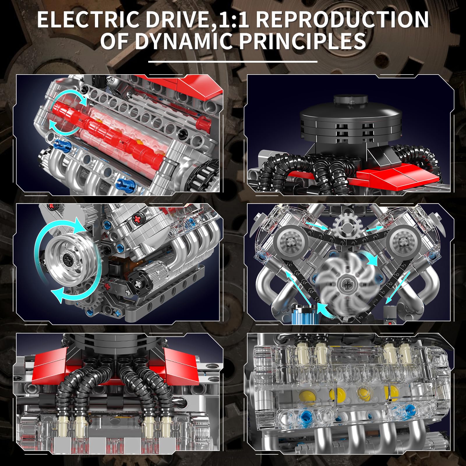 V8 Engine Building Blocks Sets - Model Kit Engine V8 recension och pris