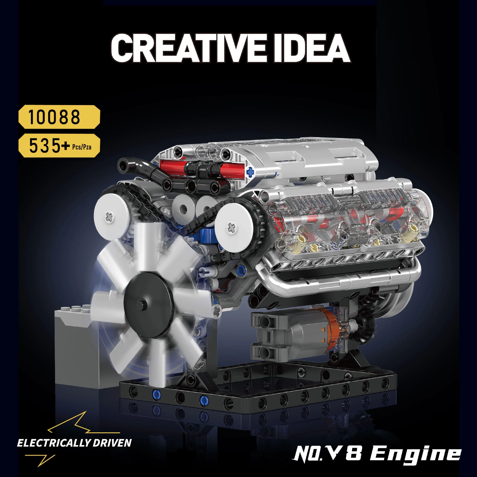 MOULD KING 10088 V8 Engine Bui - Model Kit Engine V8 recension och pris