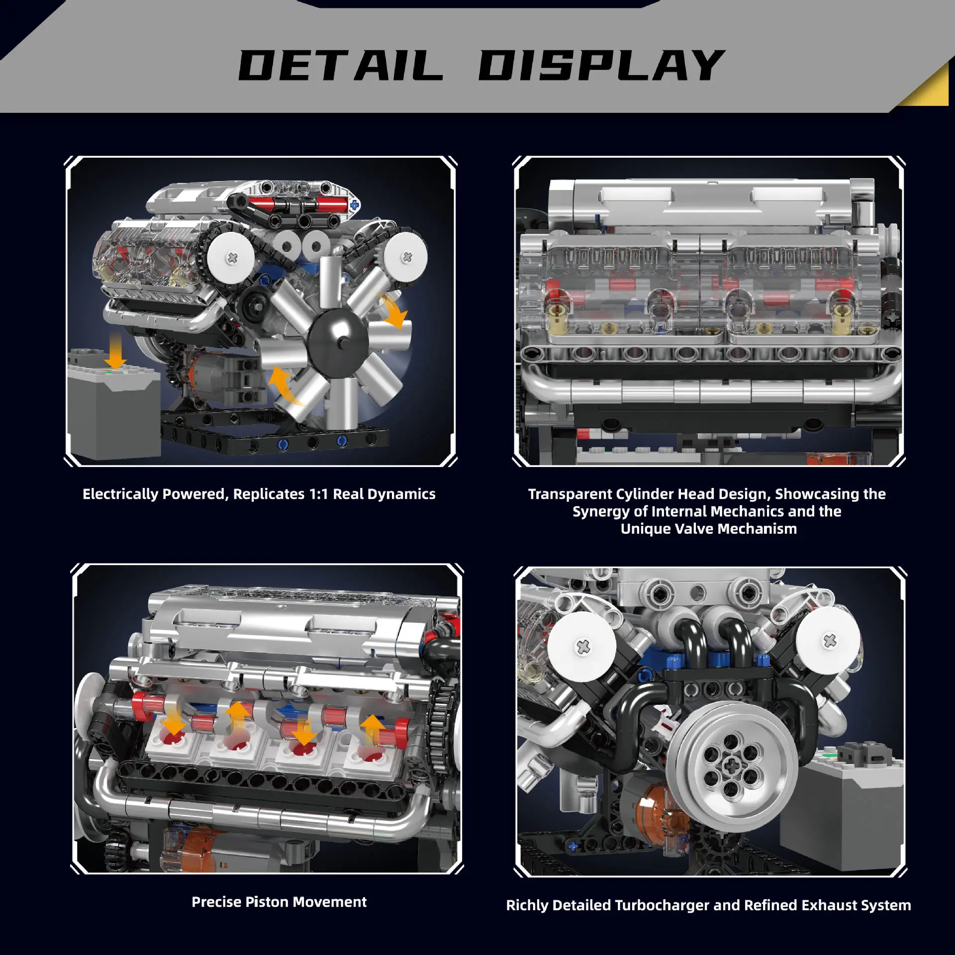 MOULD KING 10088 V8 Engine Bui - Model Kit Engine V8 recension och pris