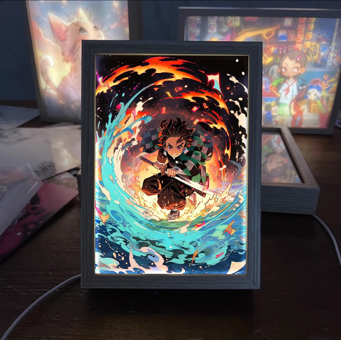 Demon Slayer Photo Frame LED L - Model Kit Zenitsu recension och pris