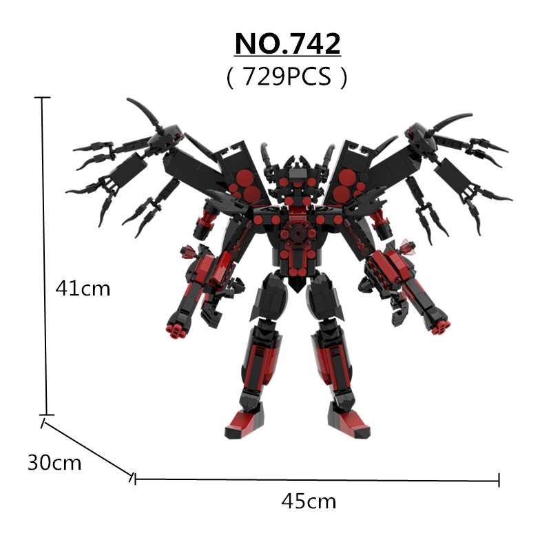 729pcs/set Skibidi Toilet Man  - Model Kit Titanic recension och pris